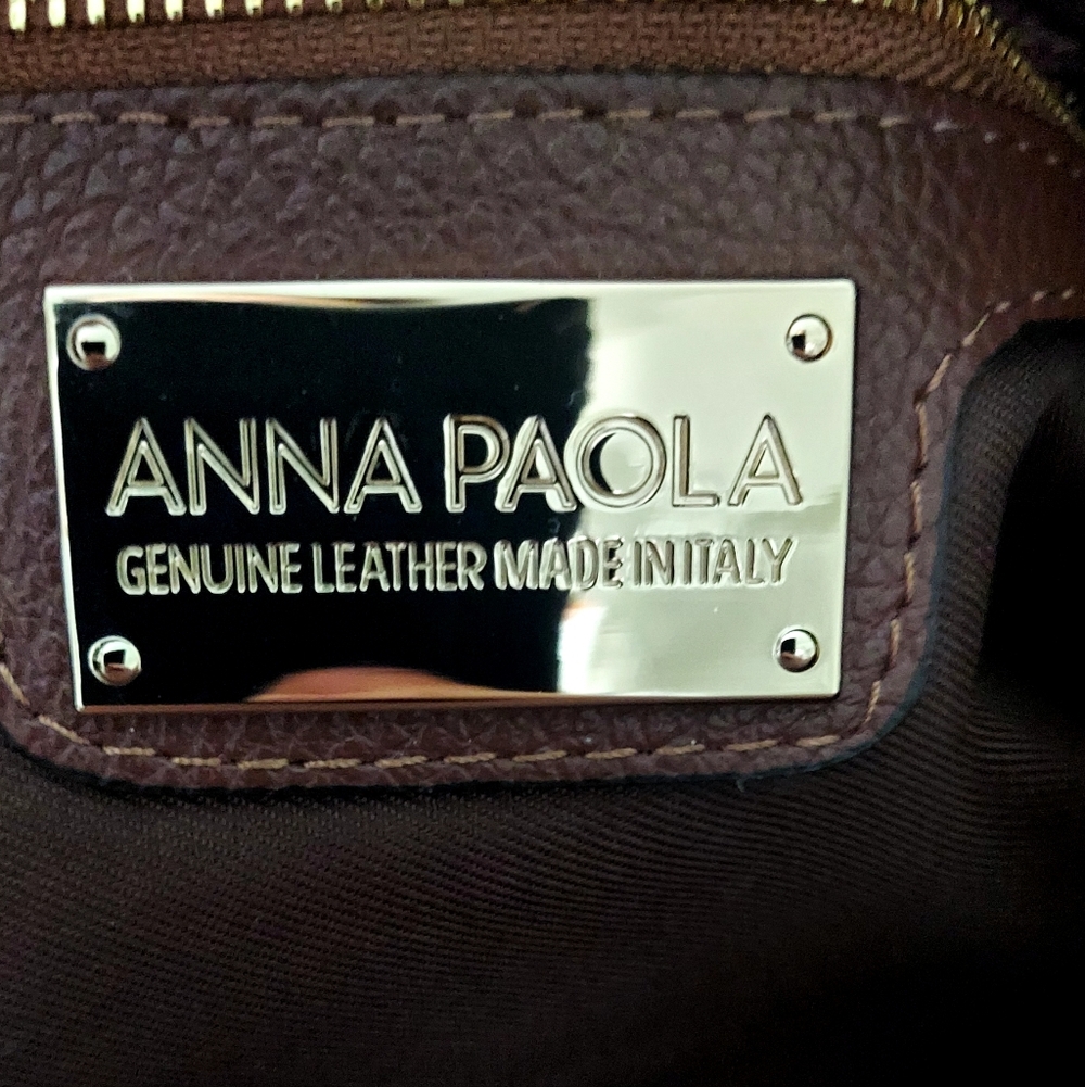 🏷Anna PAOLA Italian Leather And Suede Elegant Handbag NWOT - Picture 10 of 10